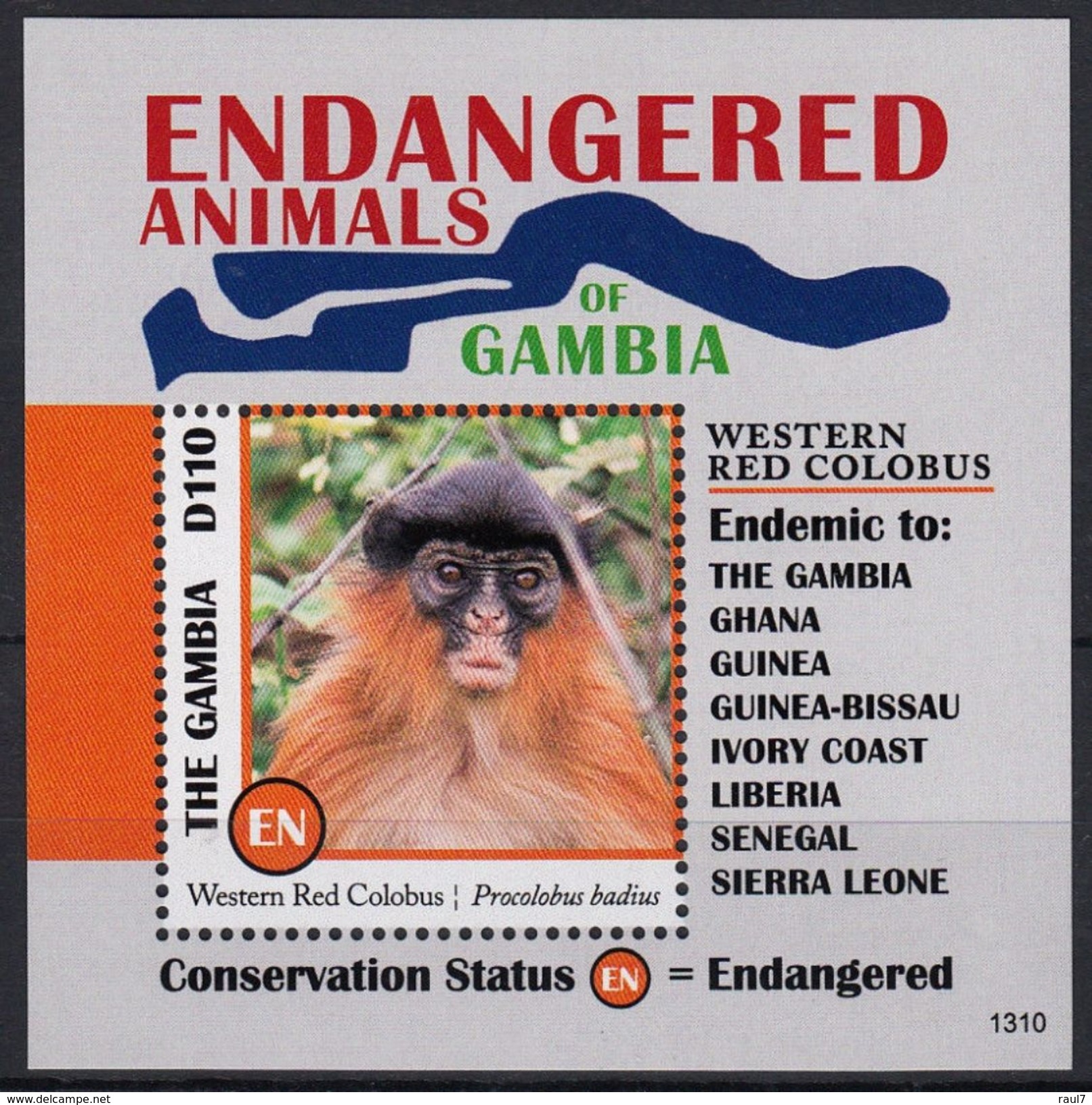 2013 - Animaux Africains En Danger - BF Neufs // Mnh - Gambie (1965-...)