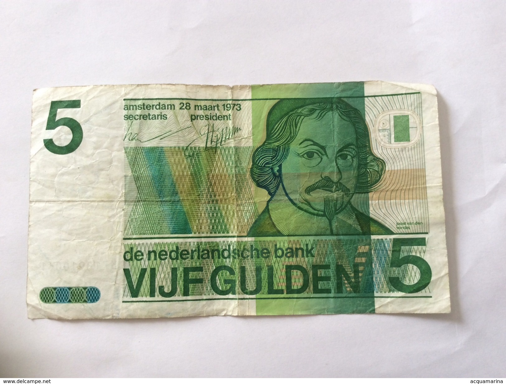 NEDERLAND 5 GULDEN 28.3.1973 CIRCULATED - 5 Gulden