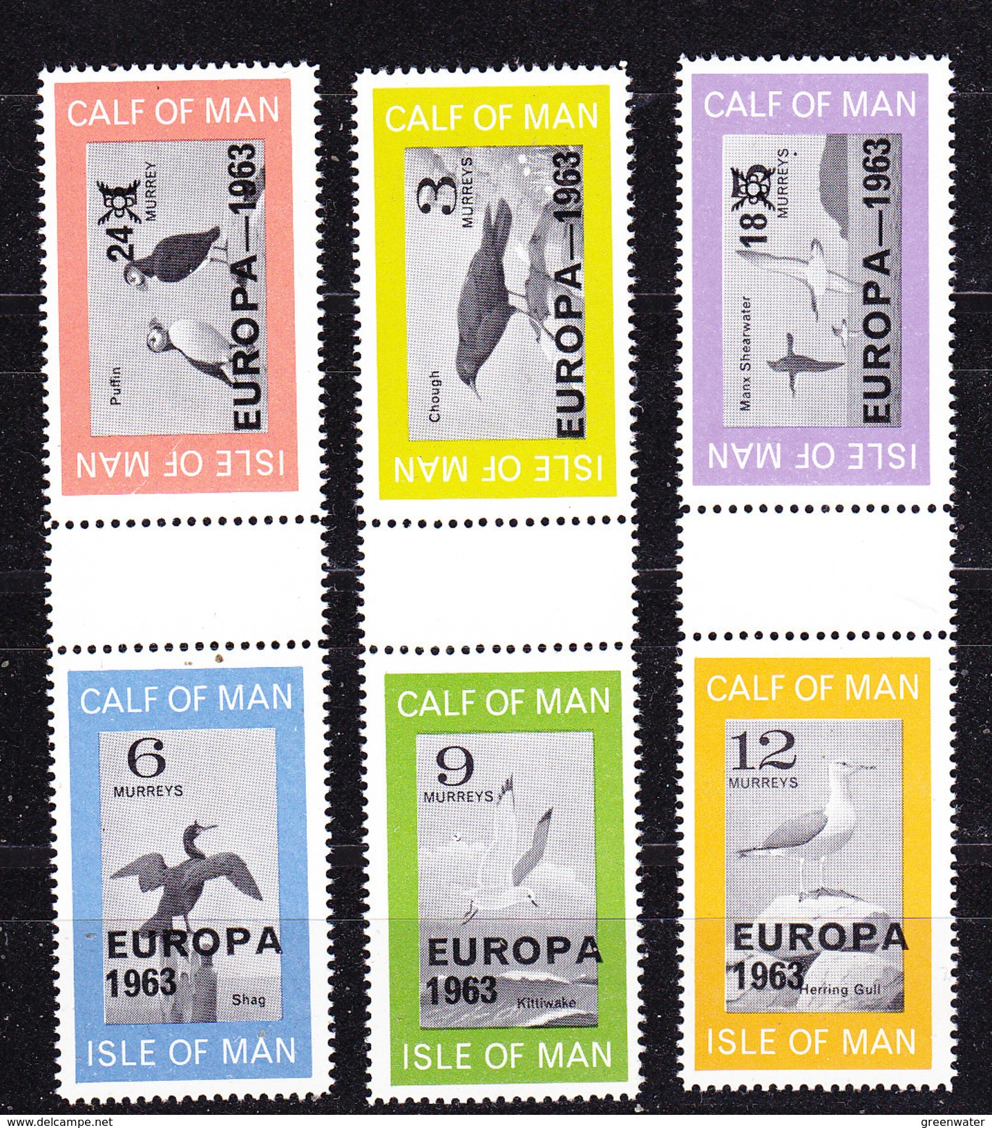 Europa Cept 1963 Calf Of Man / Isle Of Man 6v (3 Gutter)  ** Mnh (36714) PROMOTION - 1963