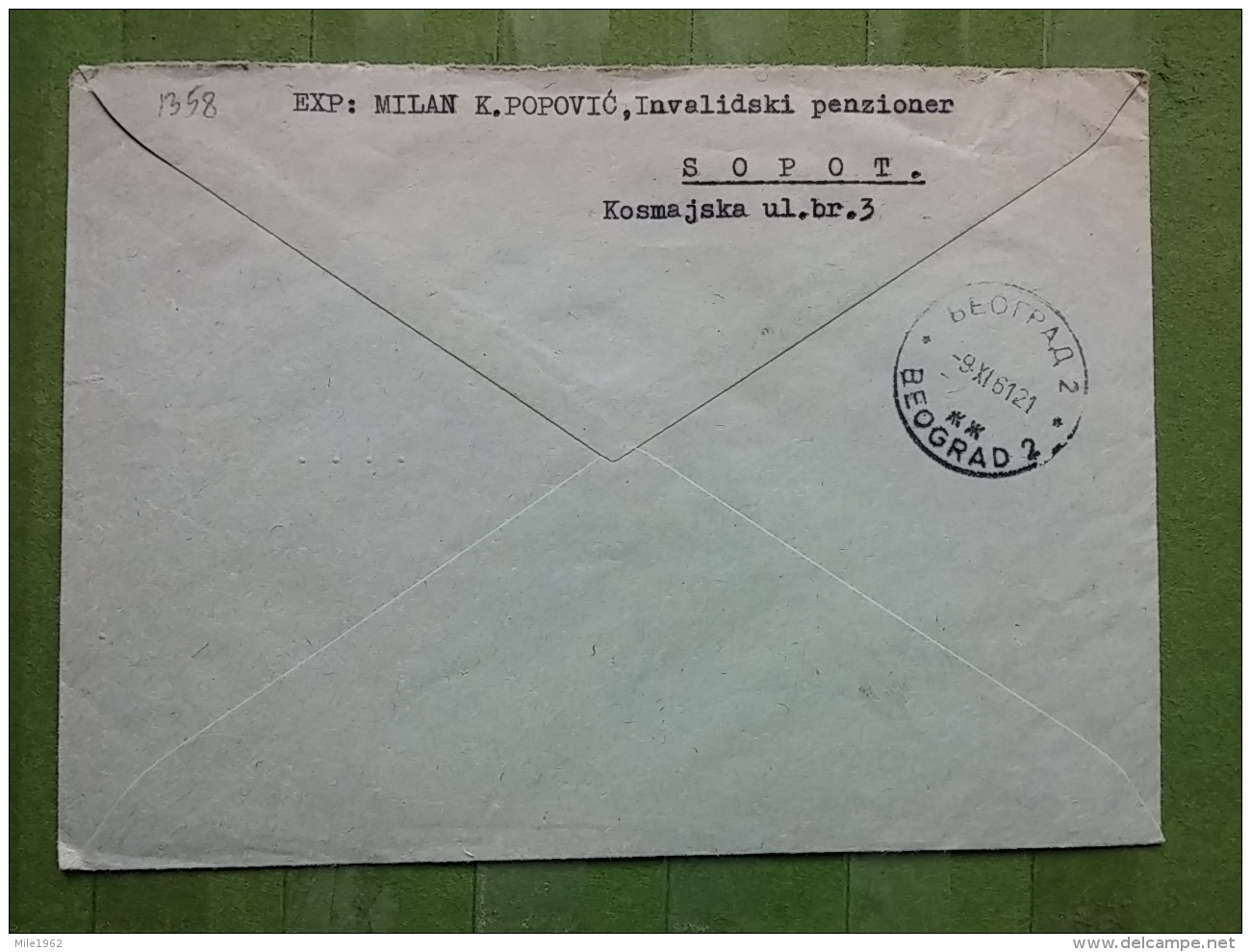 LETTER, COVER YUGOSLAVIA, SERBIA, SOPOT - Covers & Documents