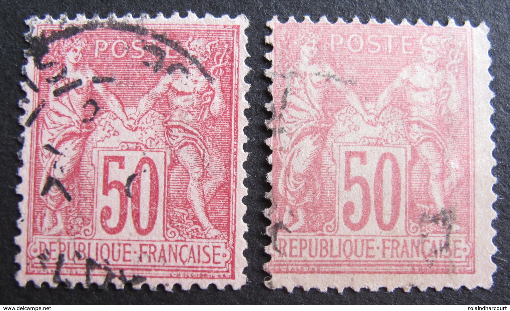 LOT R1631/1661 - SAGE Type II N°98 + N°98a Rose Pâle - CàD - 1876-1898 Sage (Tipo II)