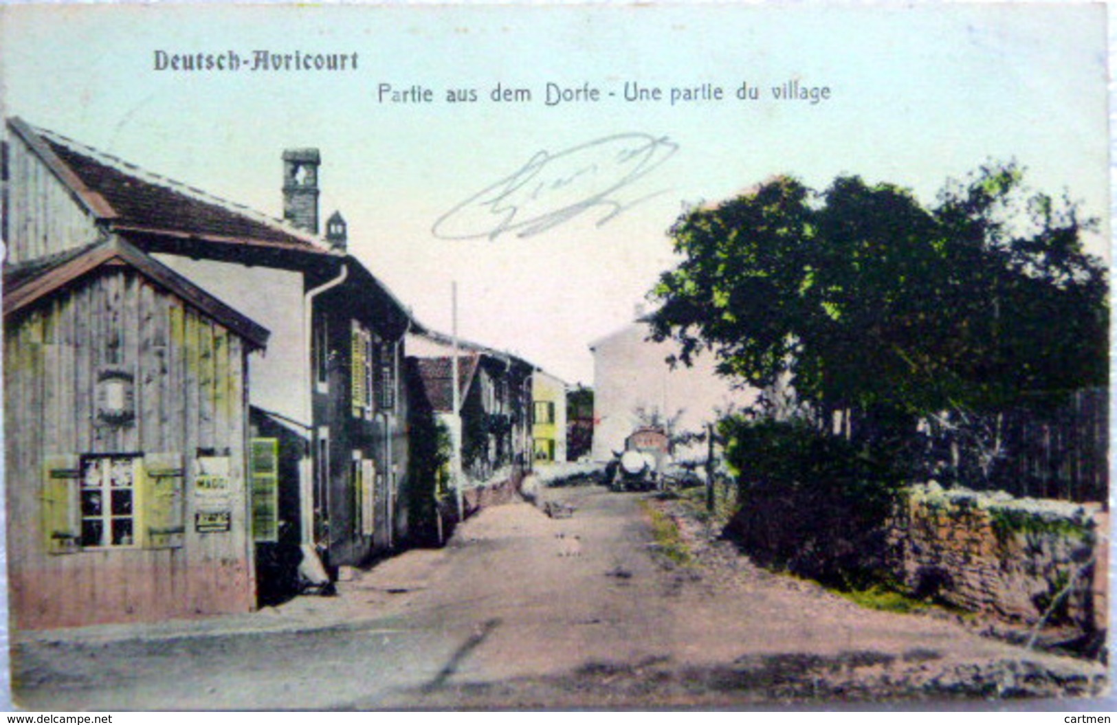 57  DEUTSCH AVRICOURT UNE PARTIE DU VILLAGE VOYAGE EN 1908 - Other & Unclassified