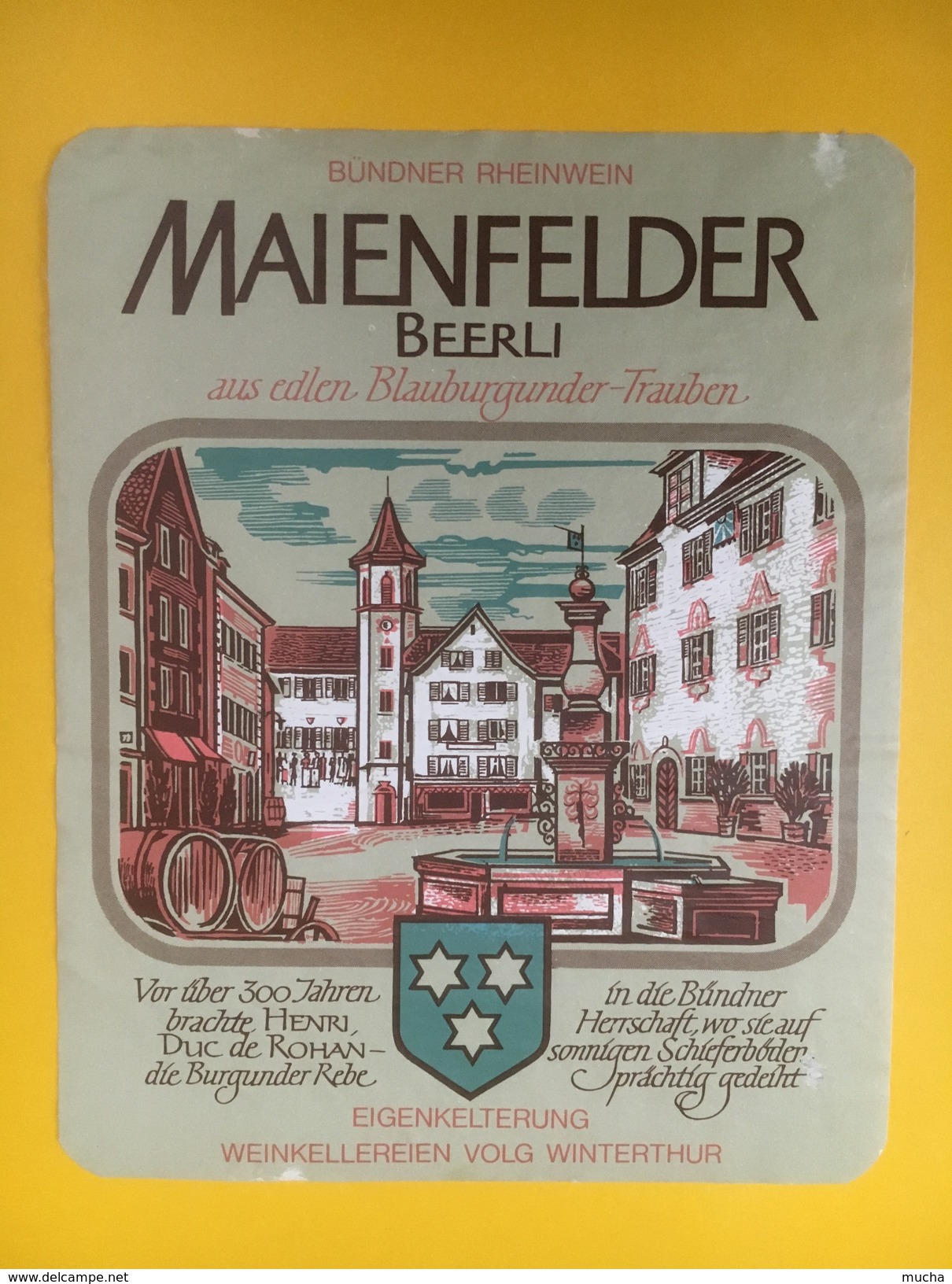 4965 - Maienfelder Beerli Blauburgunder Grisons Suisse - Autres & Non Classés