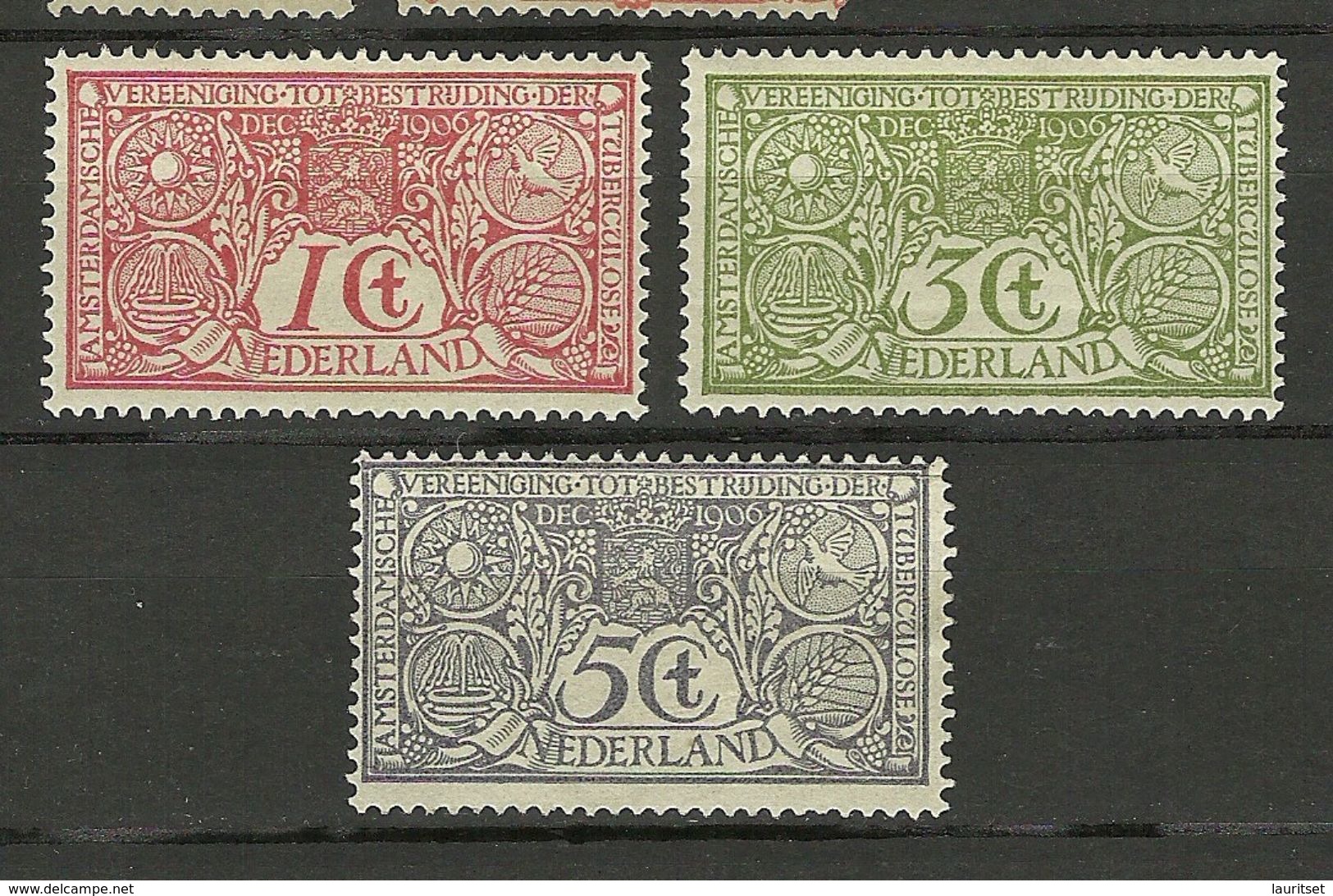 NEDERLAND Netherland 1906 Michel 69 - 71 * - Ongebruikt