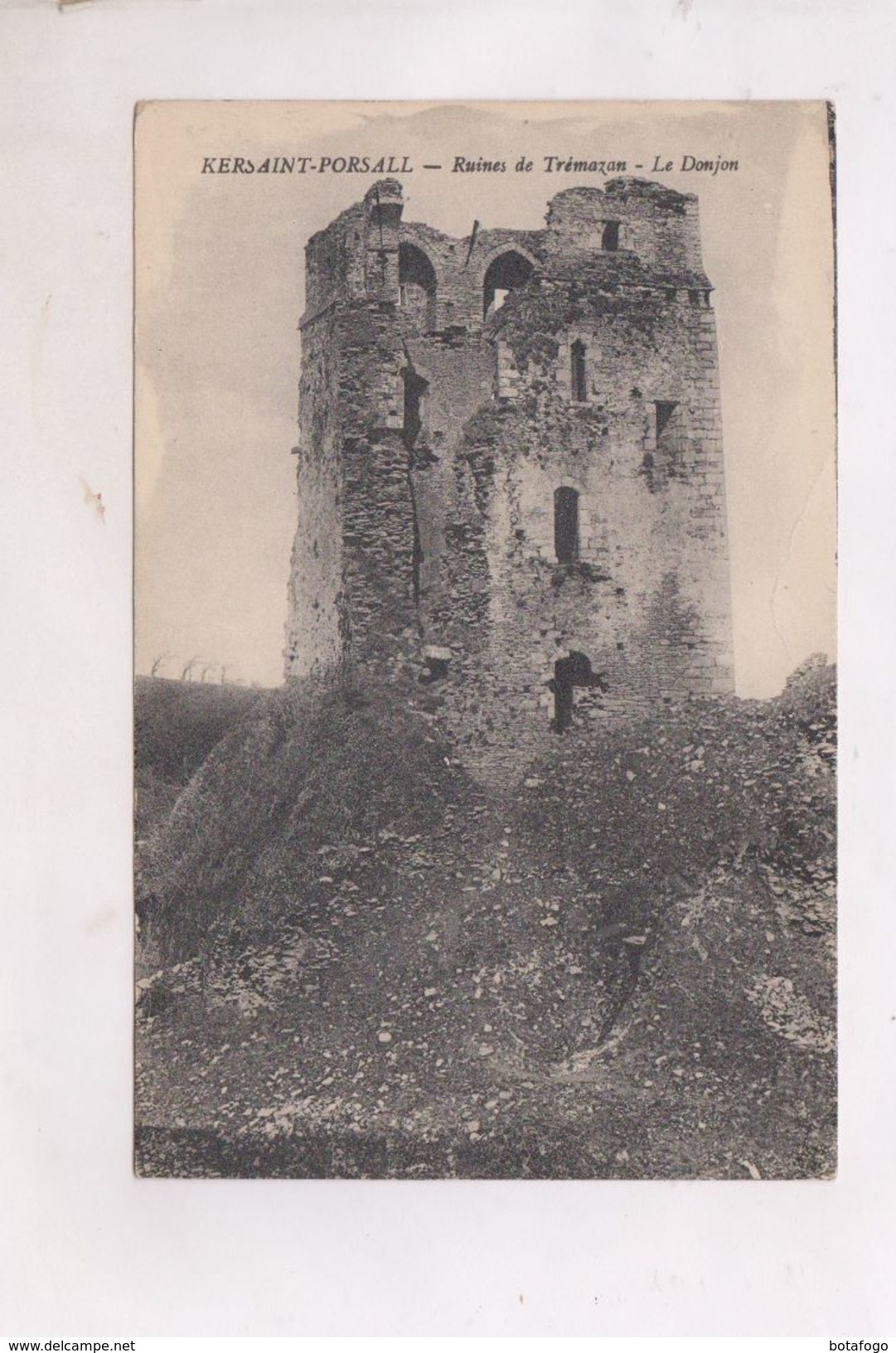 CPA DPT 29 KERSAINT PORSALL, RUINES DE TREMASAN, LE DONJON - Kersaint-Plabennec