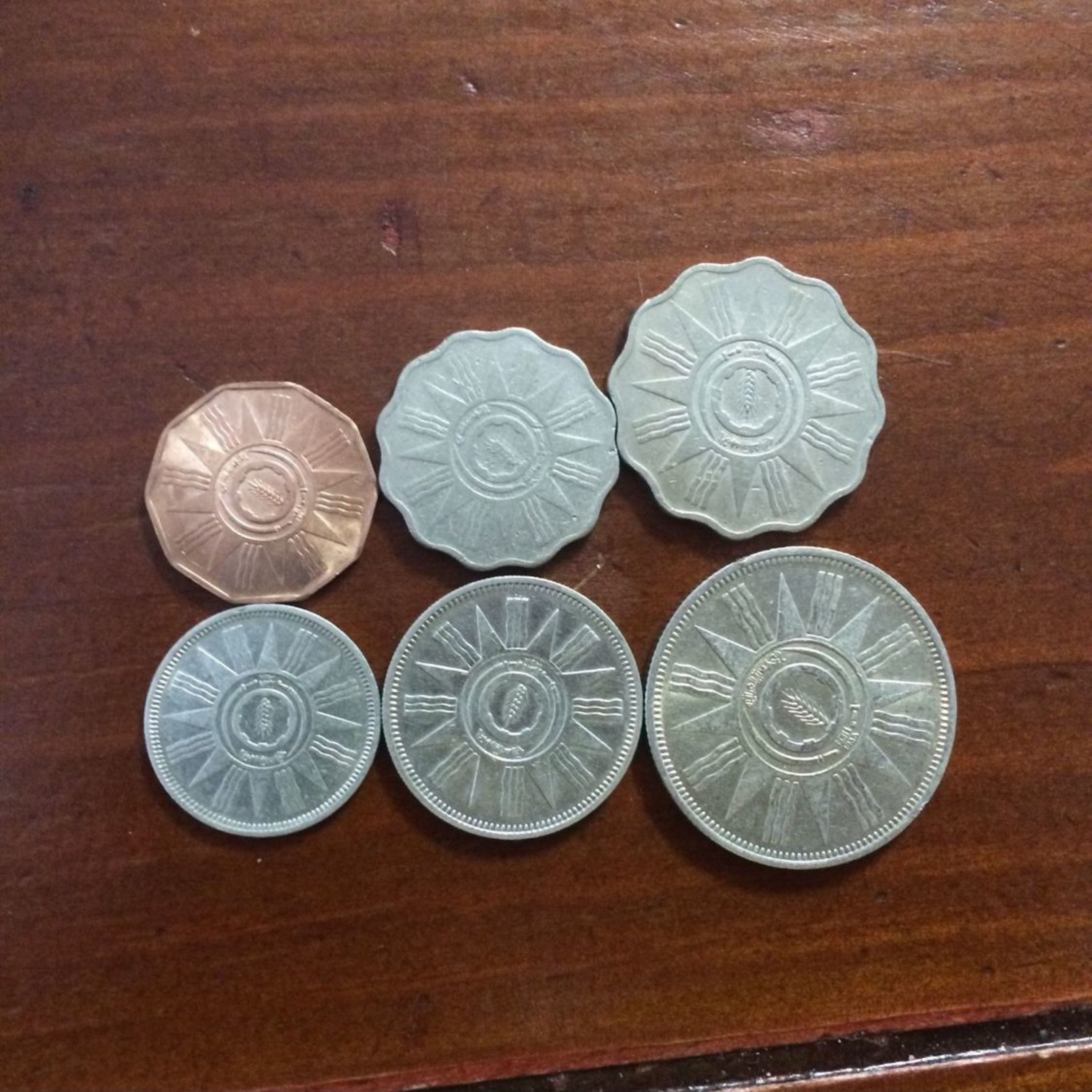 Iraq Set Coins 1959 Very Nice Condition  From 1 Fils - 100 Fils Abd Al Kareem Qasiem  ( 3 Silver Coins ) - Irak