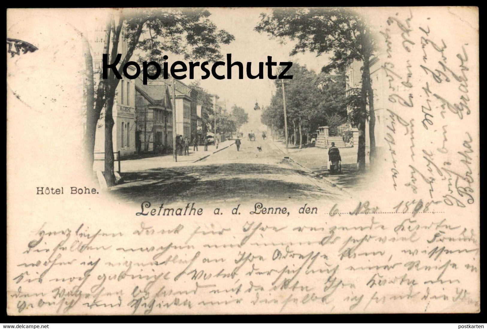 ALTE POSTKARTE LETMATHE AN DER LENNE HOTEL BOHE 1898 Iserlohn Postcard Cpa Ansichtskarte AK - Letmathe