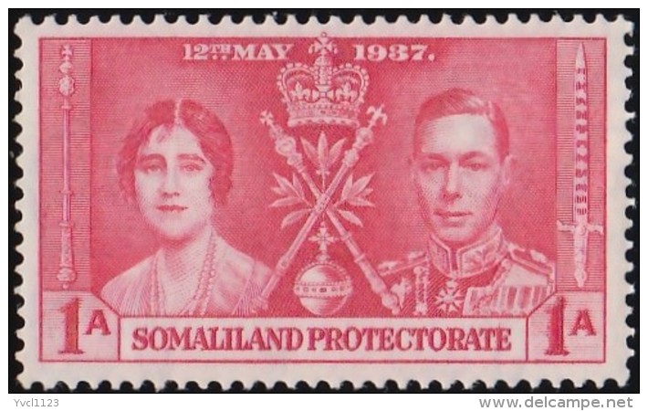 SOMALILAND PROTECTORATE - Scott #81 Coronation / Mint NH Stamp - Somaliland (Protectorate ...-1959)