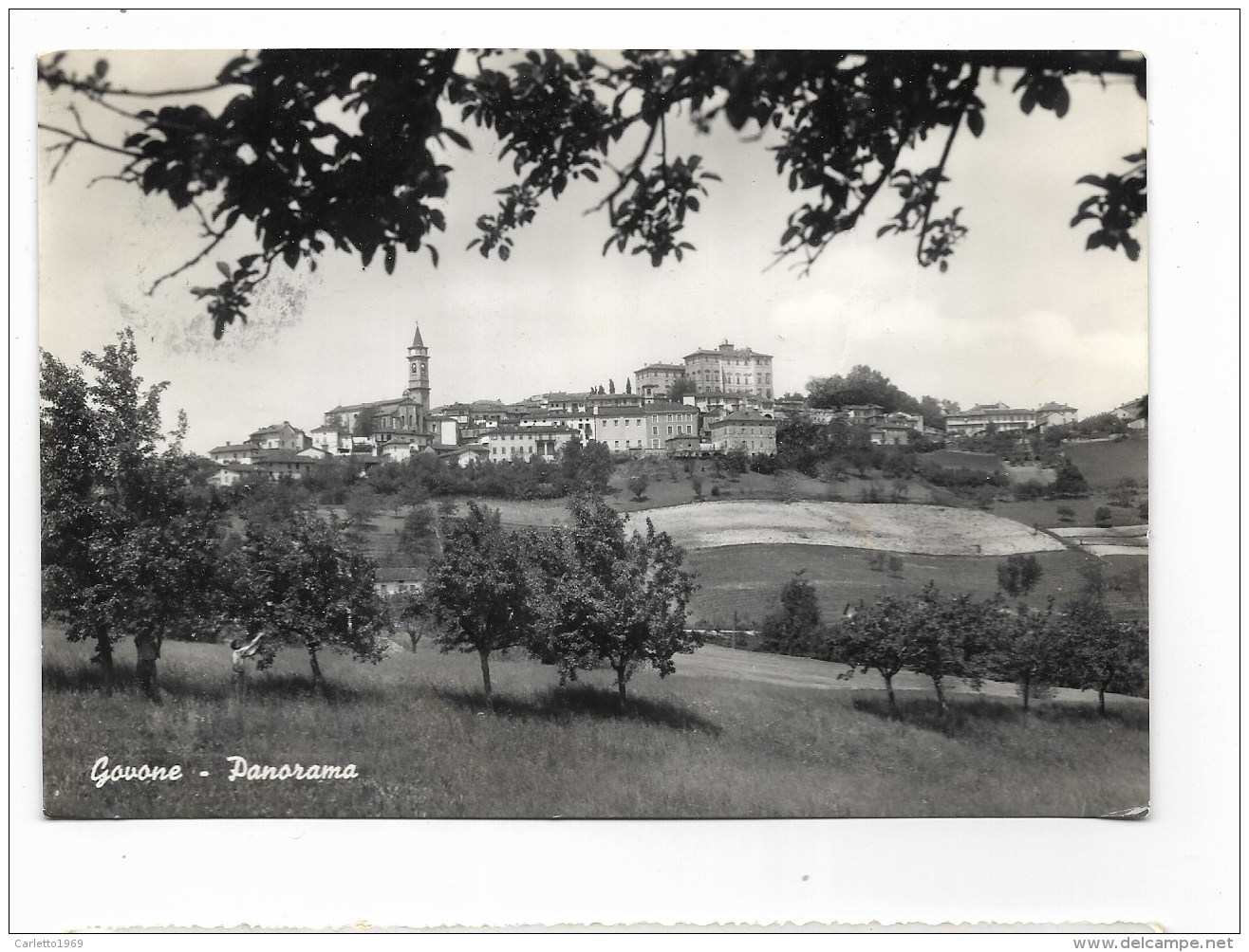 GOVONE -  PANORAMA  VIAGGIATA FG - Cuneo