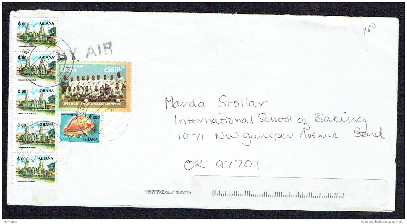 1997  Air Letter To USA  Starlets, World Under 18 Football Champions - Ghana (1957-...)
