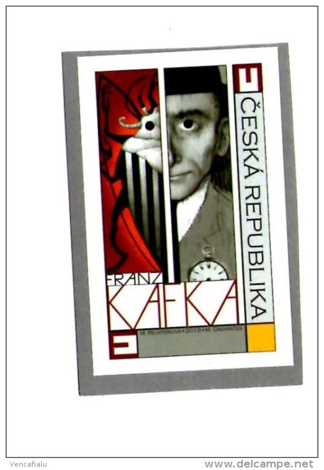 F.Kafka, 1 Self-adhesive Stamp (from BKL), For Europe, MNH - Nuevos