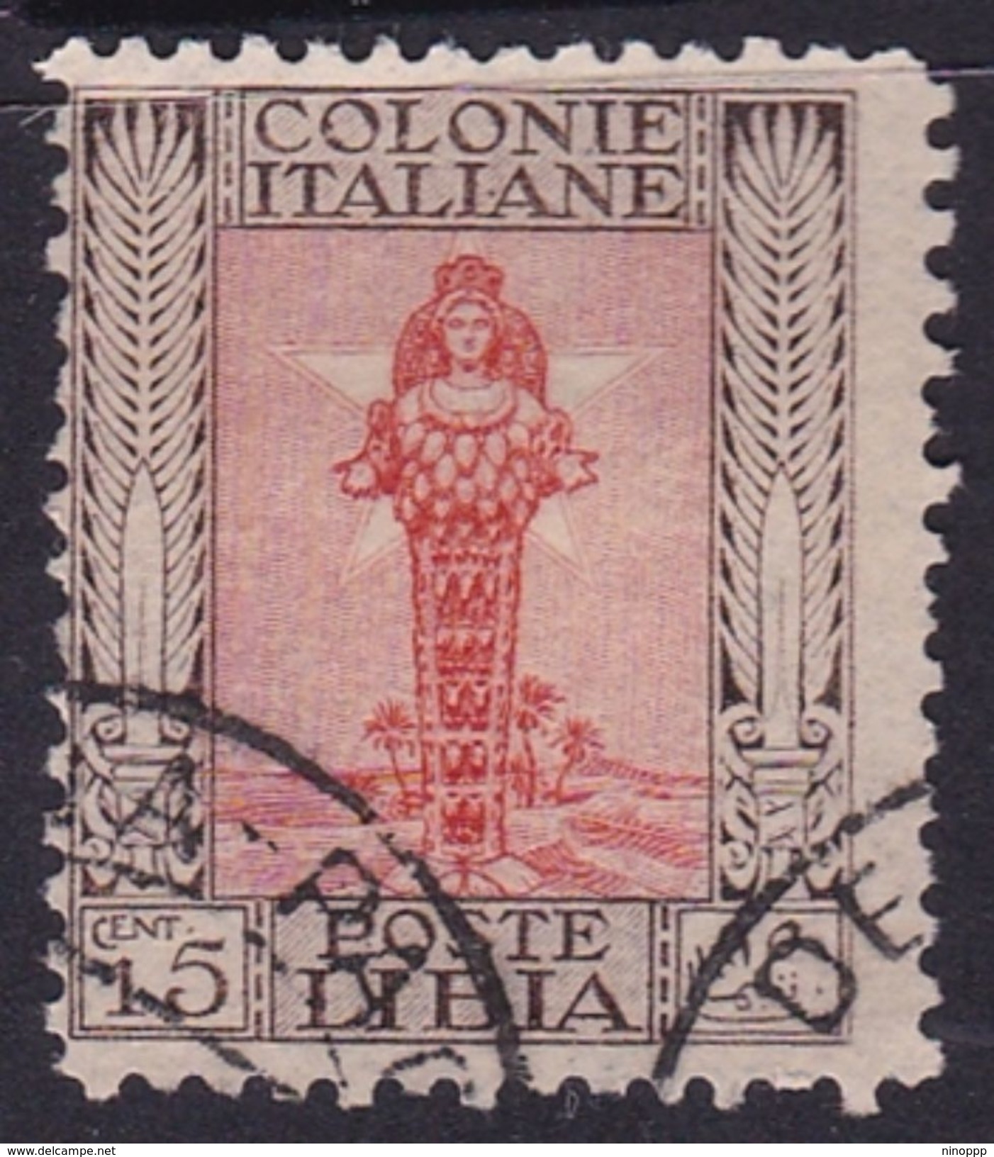 Italy-Colonies And Territories-Libya S 62 1926-30 ,Diana Of Ephesus,perf 11,15c,used - Libya