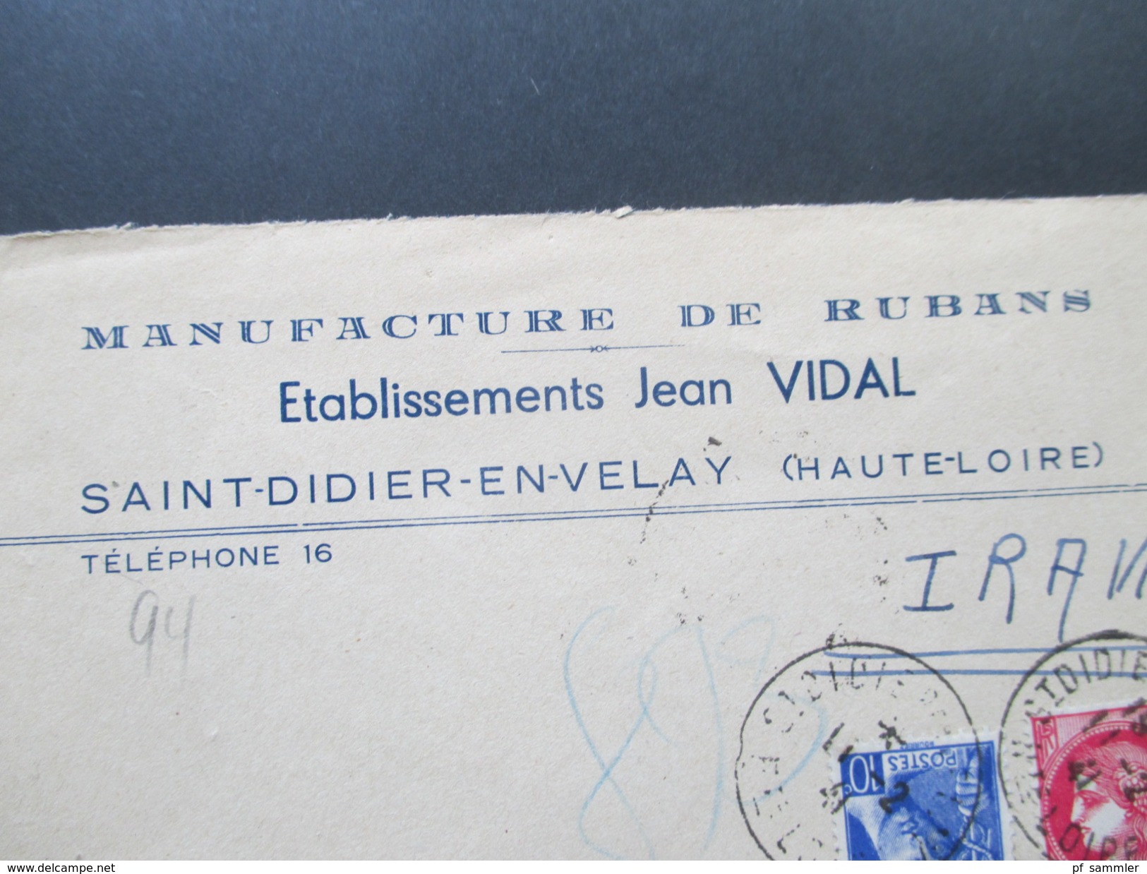 Frankreich 1941 St. Didier En Valey - Teheran Iran. Über OKW Zensur Berlin. Seltene Destination!! Zensurbeleg 3. Reich. - Covers & Documents