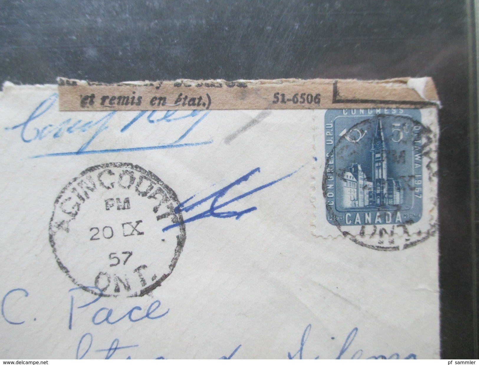 Canada - Malta 1957 Nachporto / R Sliema (Malta) No 0518. Prince Of Wales. Open Or Damaged / Zensur?! Toller Beleg!! - Malte