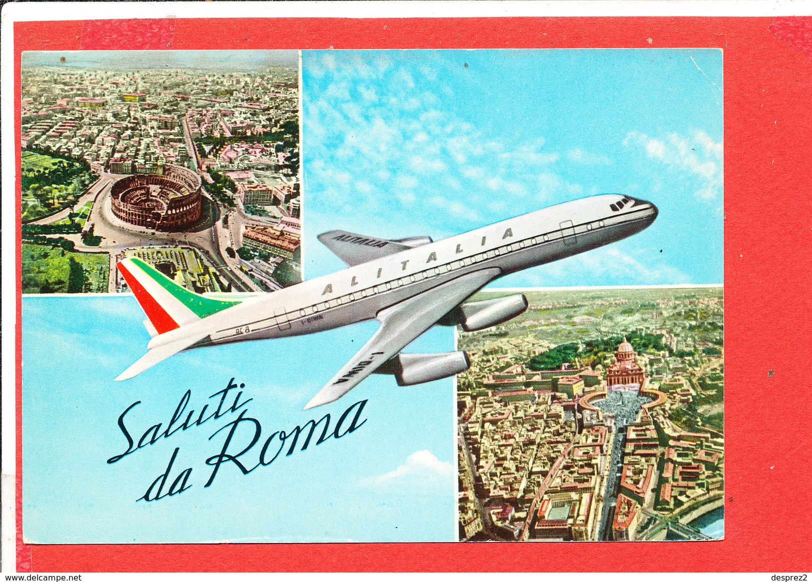 AVION Saluti Da ROMA   Cpm Mutivues          Edit Vietata - 1946-....: Ere Moderne