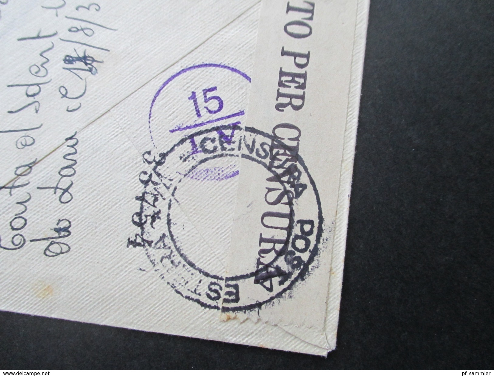 Italien 1942 Zensurpost Zara Dalmatien viele Zensurstempel / Mehrfachzensur . OKW Wehrmacht / Censura Posta