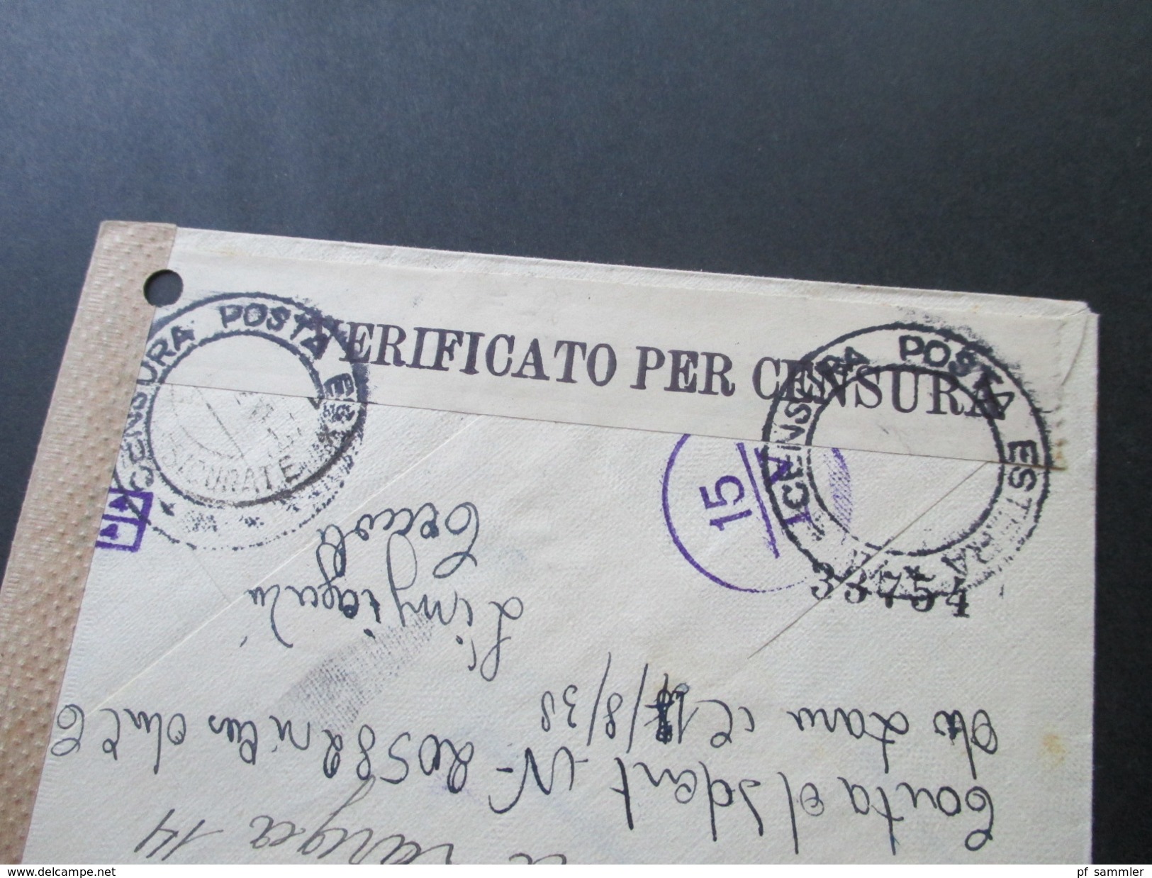 Italien 1942 Zensurpost Zara Dalmatien viele Zensurstempel / Mehrfachzensur . OKW Wehrmacht / Censura Posta