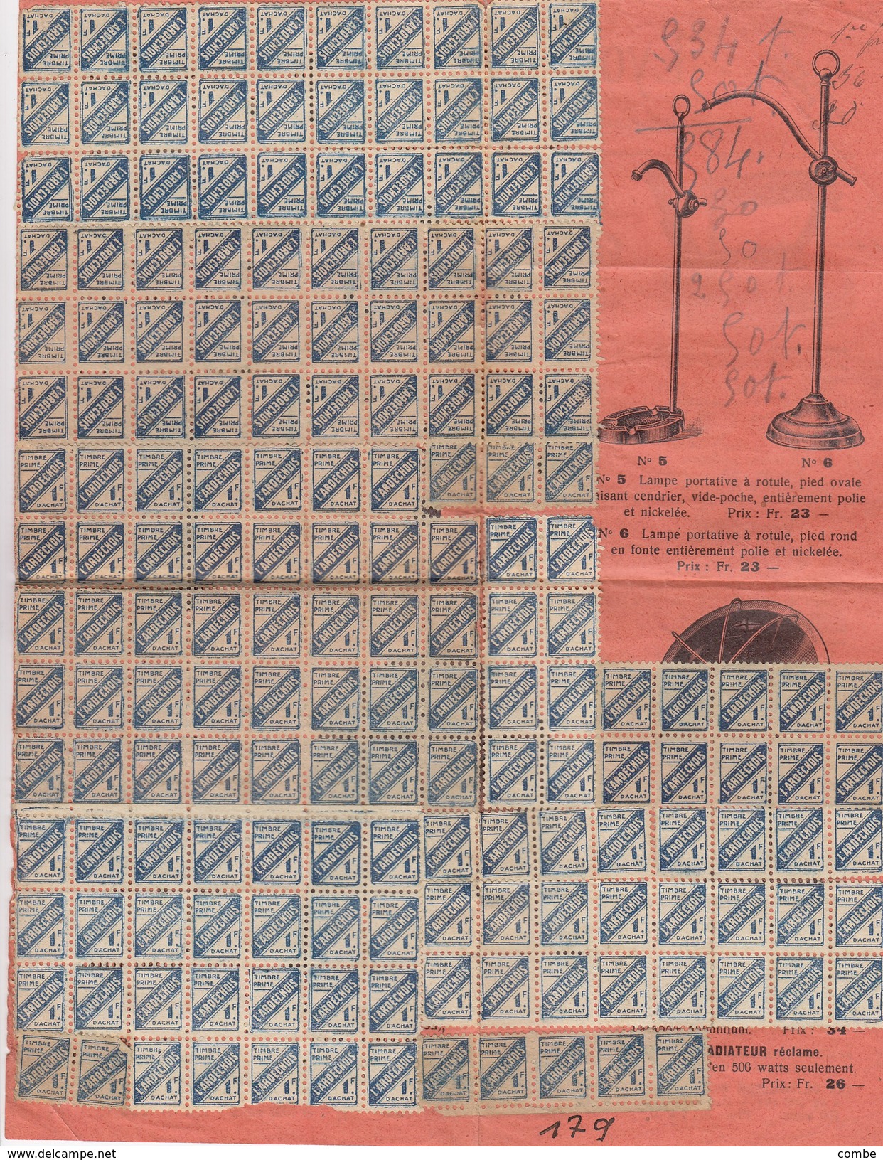 177 Timbres Prime L'ardéchois Sur Publicité Lyon_electricité Les Appareils De Chauffage Electrique "triumph" 1932 - Other & Unclassified