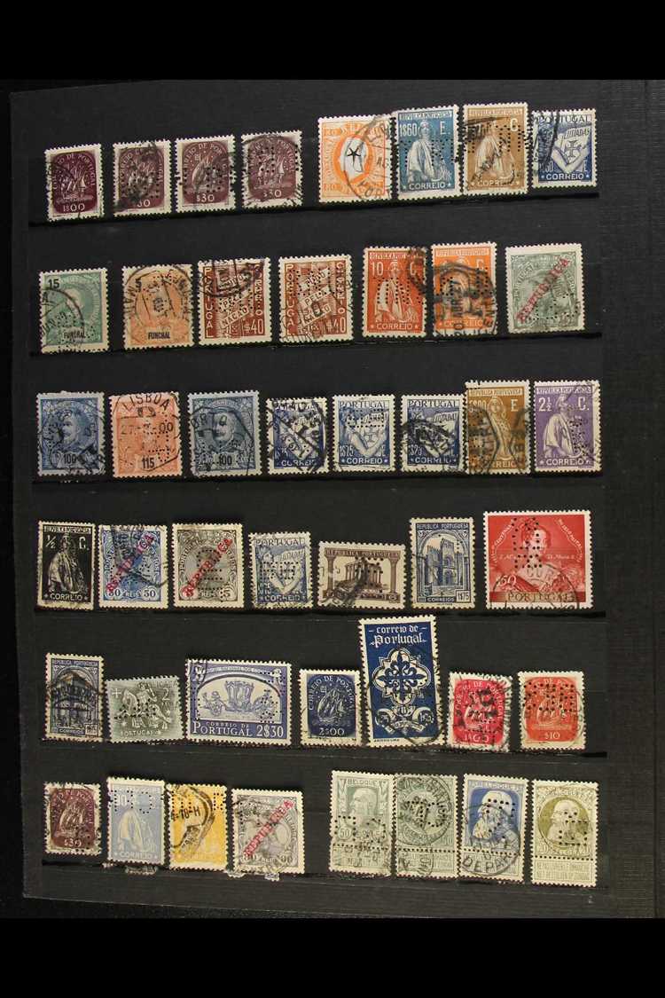 PERFINS OF THE WORLD  1890's-1960's Interesting World Collection Of Used Stamps With Various Commercial Perfins Presente - Other & Unclassified