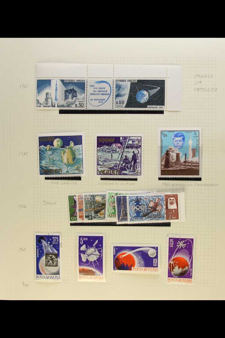 SPACE, SATELLITES, ETC  1962-67 Mint And Used Thematic Collection Written Up On Pages, Includes For Example Czech 1962 P - Other & Unclassified