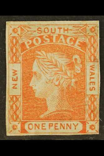 NEW SOUTH WALES  1851-52 1d Scarlet, SG 46, Fresh Unused With Good Colour And Four Margins, Scarce. For More Images, Ple - Other & Unclassified