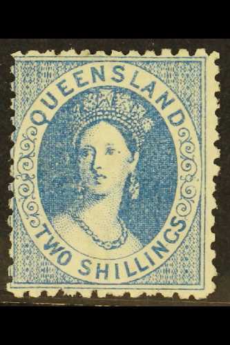 QUEENSLAND  1880 2s Blue Chalon Lithographed, SG 119, Fine Mint, Very Fresh. For More Images, Please Visit Http://www.sa - Other & Unclassified