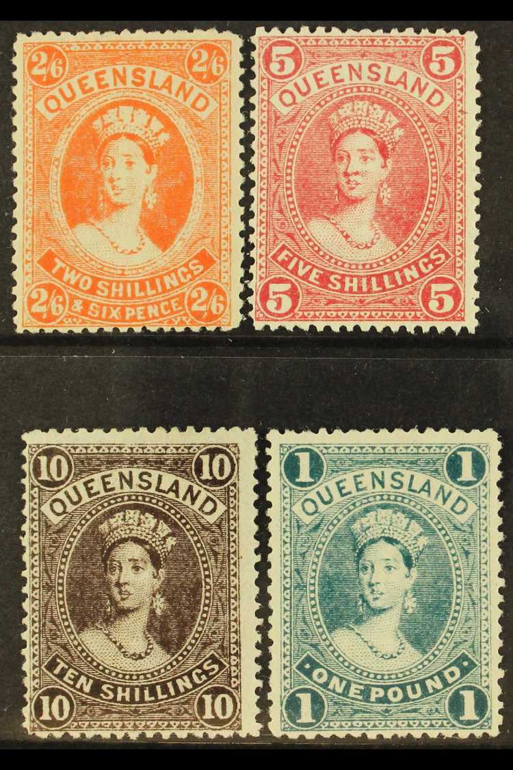 QUEENSLAND  1907-11 High Values Lithographed Complete Set, SG 309/12, Fine Mint, Very Fresh. (4 Stamps) For More Images, - Other & Unclassified