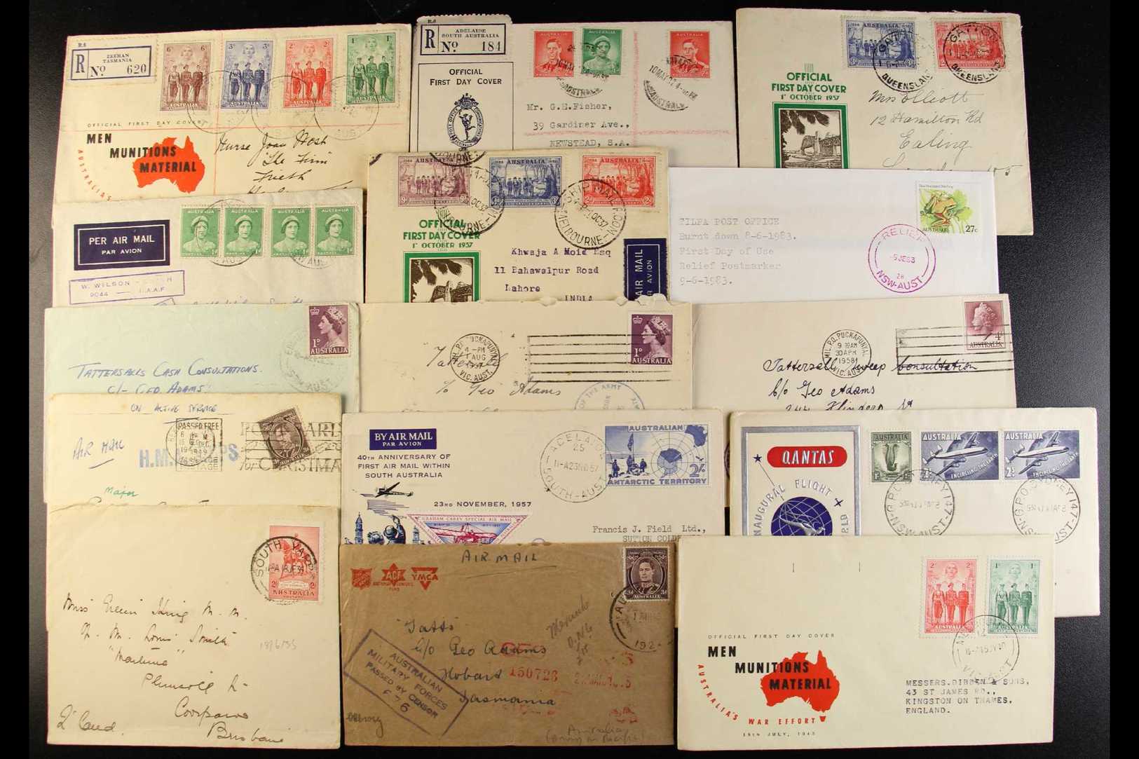 1930-87 COVERS COLLECTION  An Interesting Group Of Commercial Covers, FDC's, And Cards Which Includes Two 1931 First Fli - Other & Unclassified