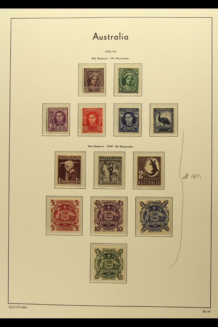 1936-52 KGVI NEVER HINGED MINT COLLECTION  Presented Neatly On Hingeless Pages. Includes 1937-42 Defin Range To £1, 1940 - Other & Unclassified