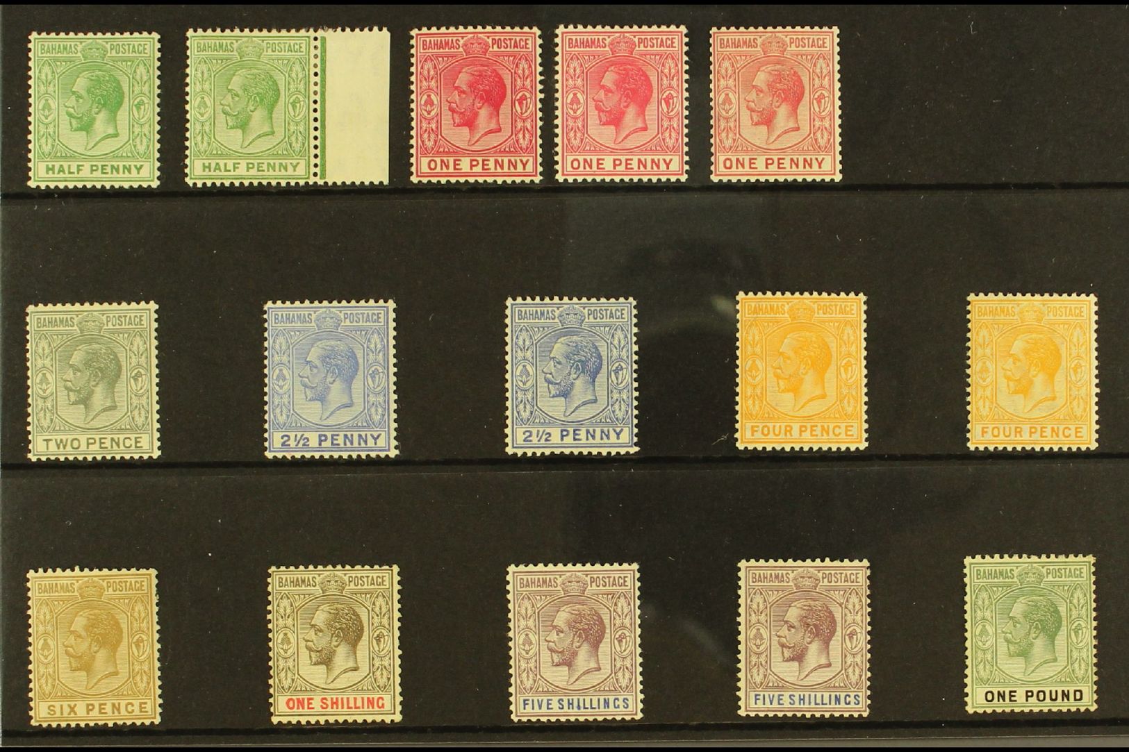 1912-19  KGV Multi CA Wmk Set, SG 81/89, Plus Additional Shades Of ½d, 1d (2), 2½d, 4d And 5s, Fine & Fresh Mint. (15 St - Other & Unclassified