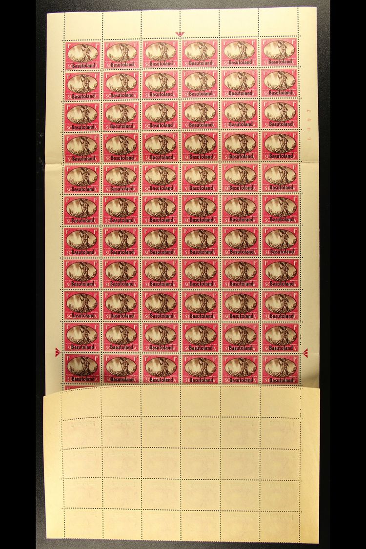 1945  Victory Set, SG 29/31, In COMPLETE SHEETS OF SIXTY PAIRS. Some Positional Varieties Including 1d "Barbed Wire" (R9 - Other & Unclassified