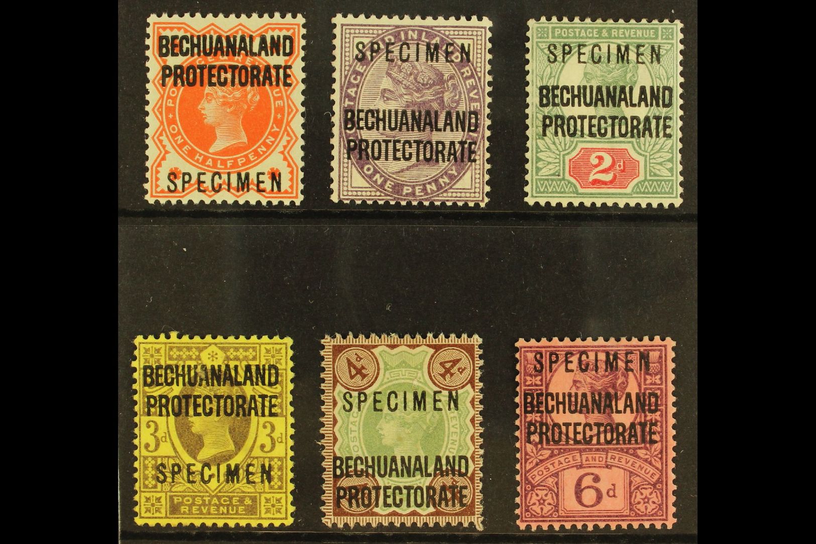 1897 SPECIMENS  Set To 6d (less ½d Blue Green) Opt'd "Specimen", SG 59s/65s (less 60s), Very Fine Mint. (6 Stamps) For M - Other & Unclassified