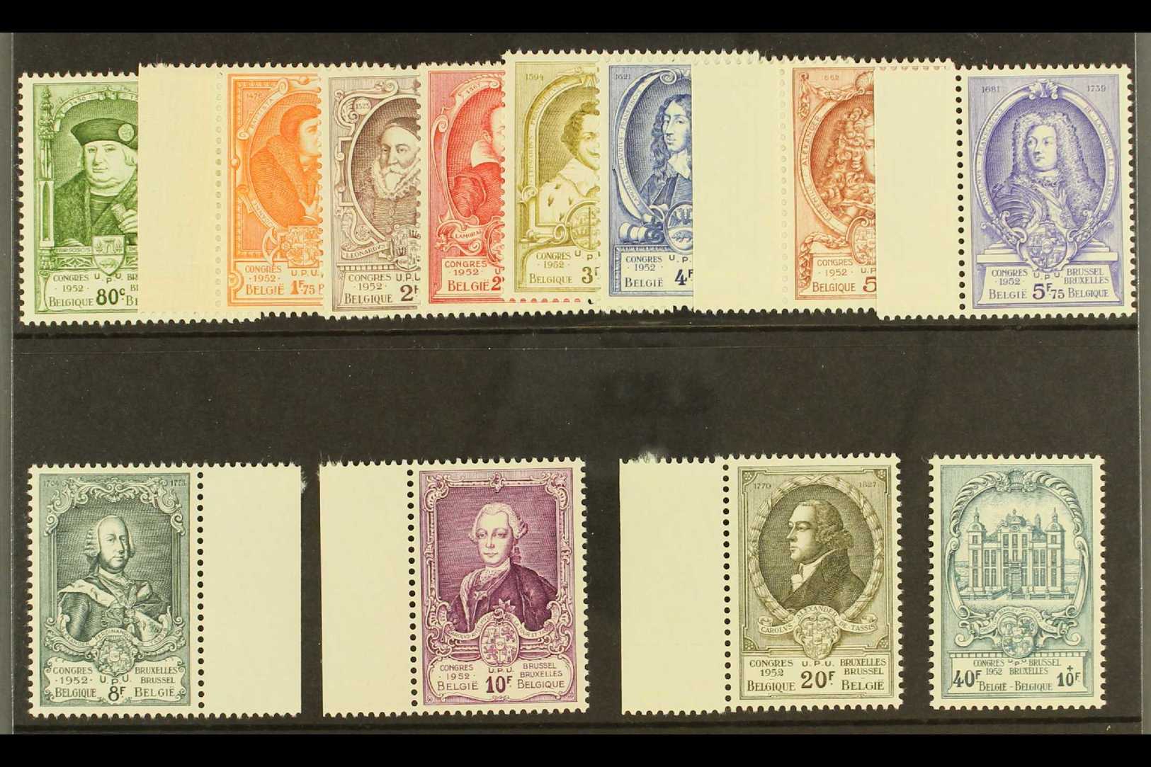 1952  UPU Congress Complete Set, SG 1398/1409 (COB 880/91), Very Fine Never Hinged Mint. (12 Stamps) For More Images, Pl - Other & Unclassified