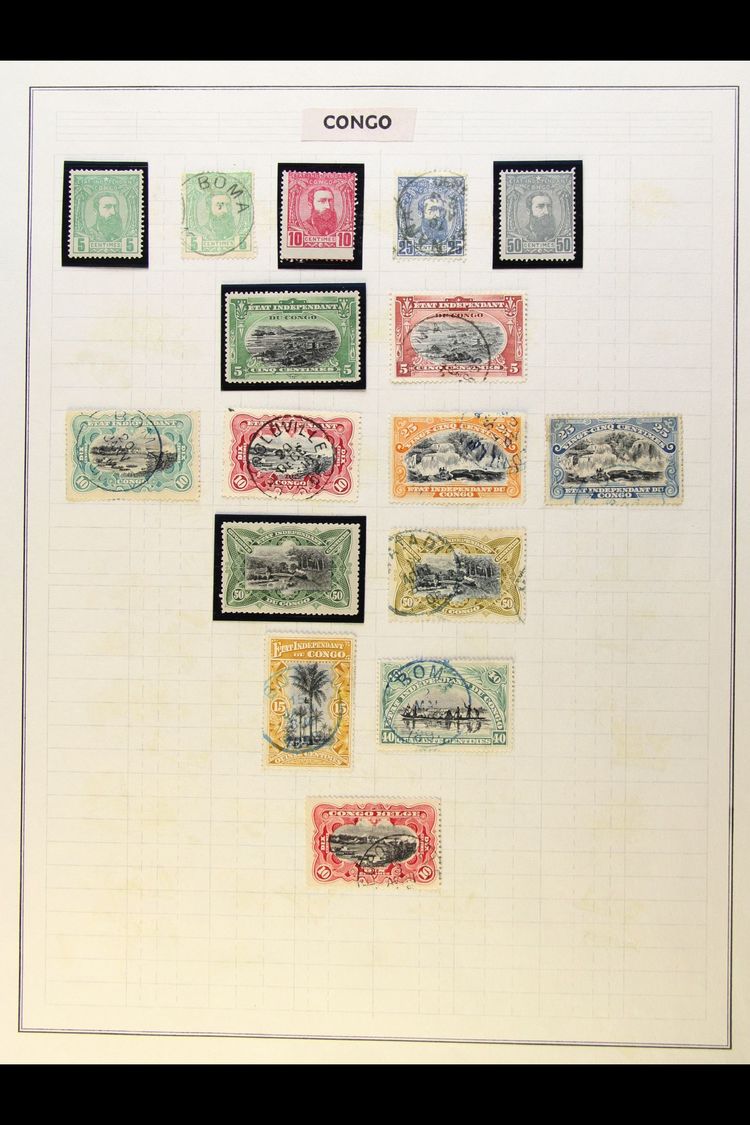 BELGIAN CONGO  1887-1960 FINE MINT & USED COLLECTION On Leaves, Inc 1910 To 5f Used, 1931-39 Set Mint Or Used, 1934-39 A - Other & Unclassified