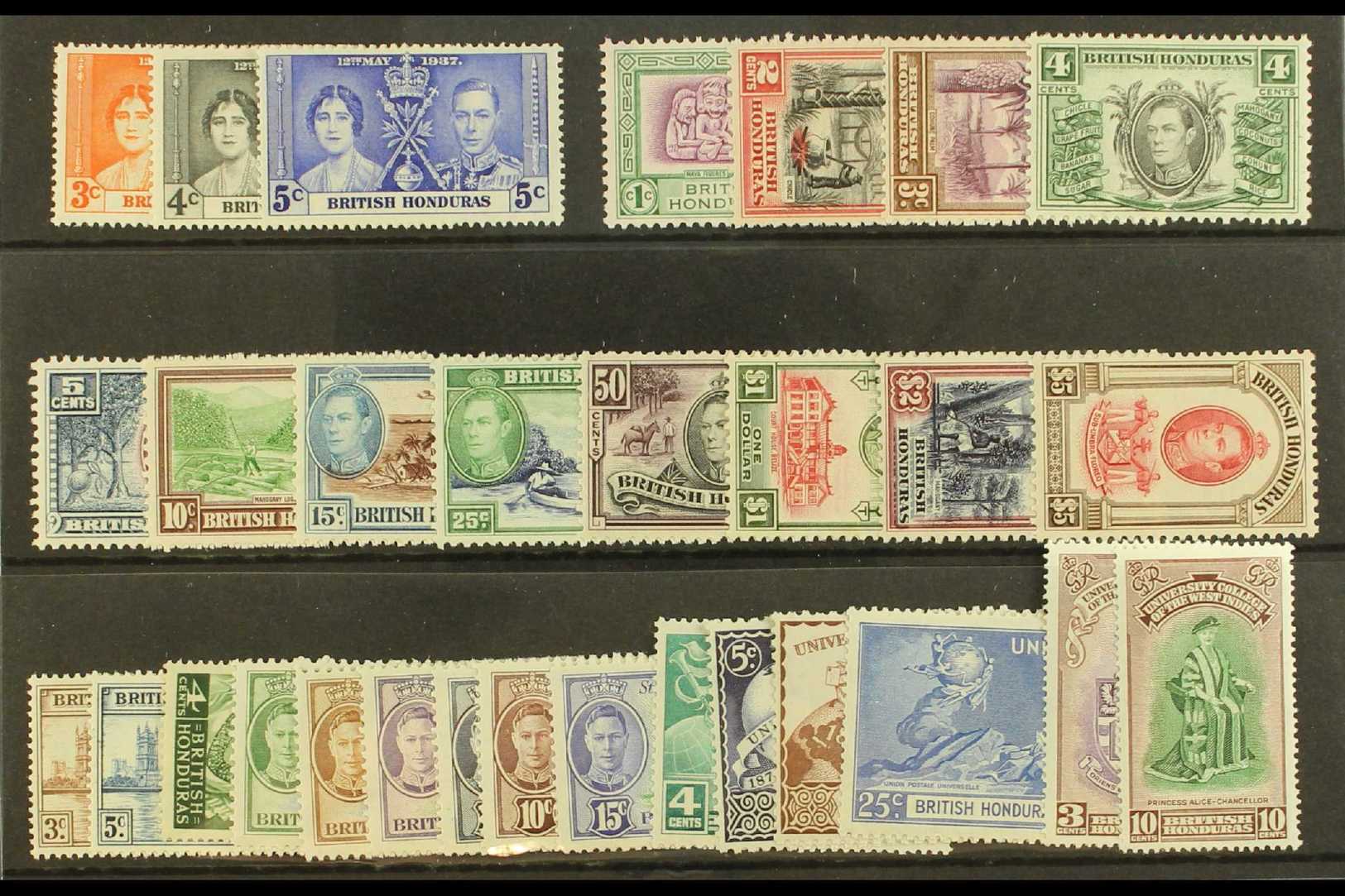 1937-52 KGVI MINT COLLECTION  A Highly Complete, Fine Mint Collection (only Missing RSW $5), Presented On A Stock Card. - Other & Unclassified