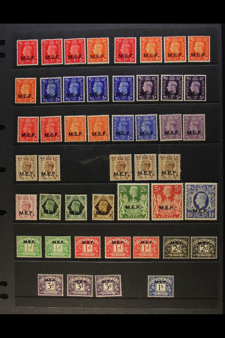 1942-1951 FINE MINT COLLECTION  Neatly Presented On A Trio Of Stock Pages. Includes M.E.F. 1943-47 Set & Dues Set, Eritr - Other & Unclassified