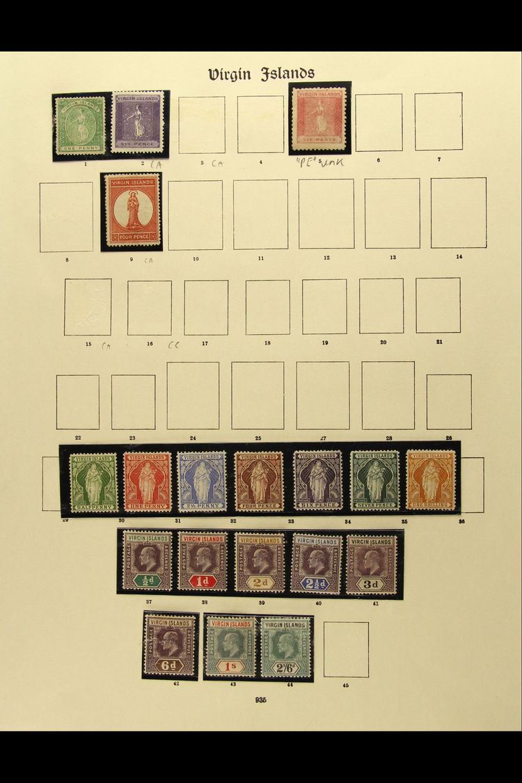 1866-1935 MINT COLLECTION  In Hingeless Mounts On Pages, Inc 1866 6d With "PE" Papermaker's Watermark, 1867-70 1d, 1887- - Other & Unclassified