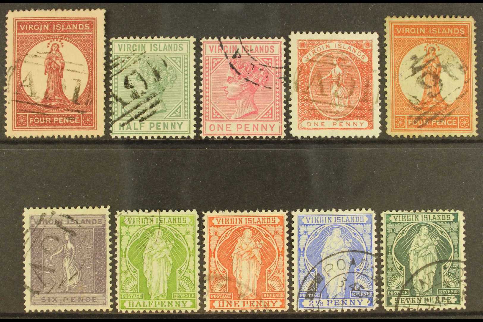 1867-1899 FINE/VERY FINE USED  All Different Range Comprising 1867-70 4d; 1883-84 QV ½d Dull Green And 1d Deep Rose; 188 - Other & Unclassified