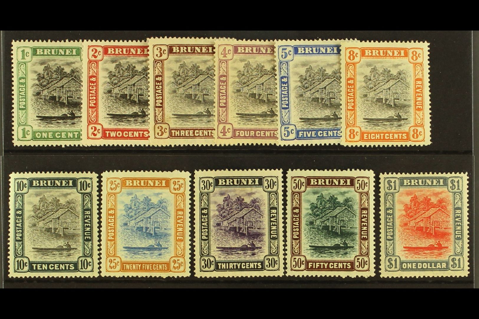 1907  Brunei River Set, SG 23/33, Very Fine And Fresh Mint. (11 Stamps) For More Images, Please Visit Http://www.sandafa - Other & Unclassified