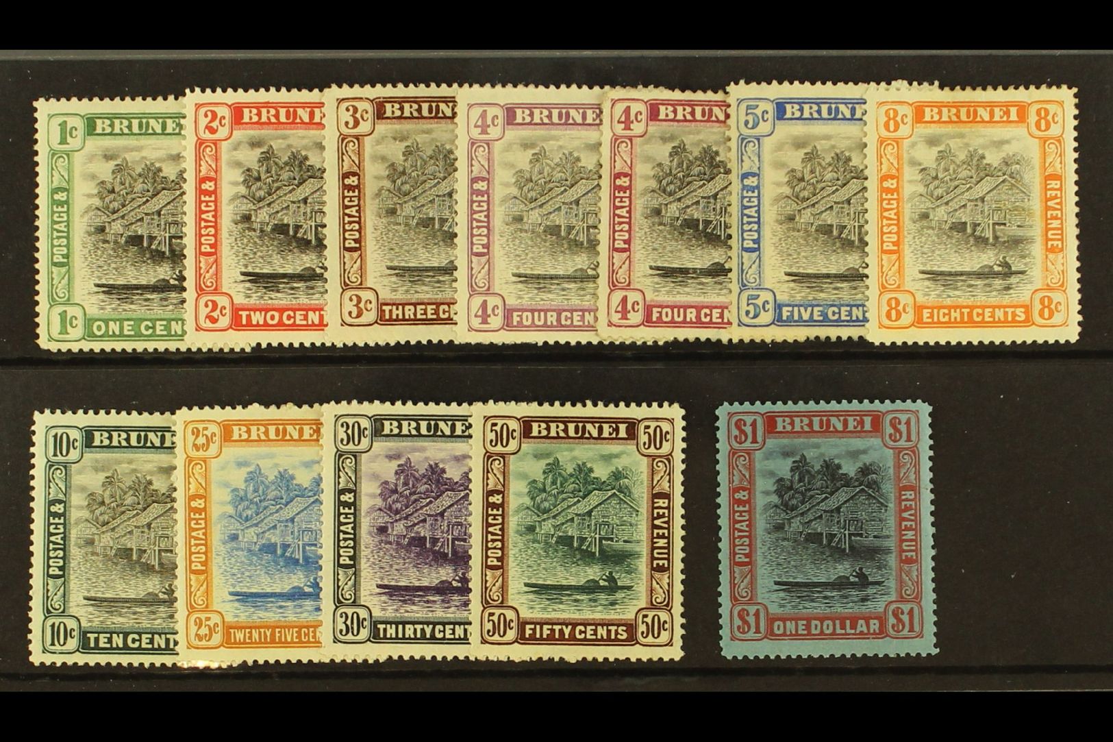 1907-10  Complete Hut Set, SG 23/33, Plus 4c Reddish Purple, SG 26a, Fine Mint. (12) For More Images, Please Visit Http: - Other & Unclassified