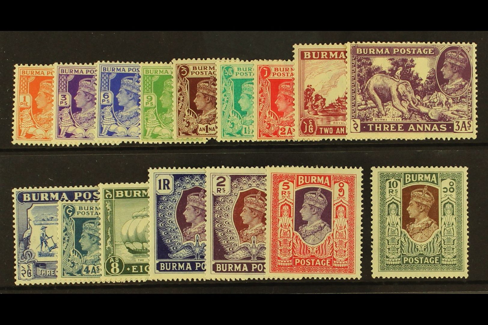 1938-40  Complete Set, SG 18b/33, Very Fie Mint. (16) For More Images, Please Visit Http://www.sandafayre.com/itemdetail - Other & Unclassified