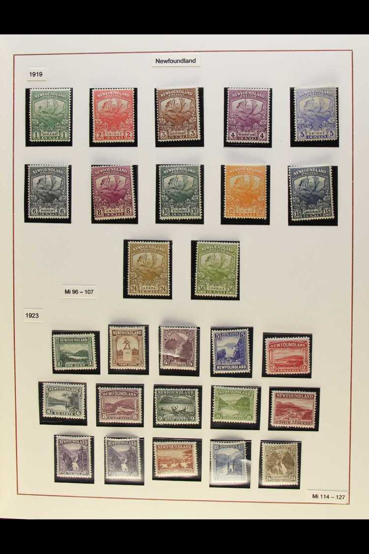 1919-37 FINE MINT COLLECTION OF SETS  Presented In Mounts On Album Pages. Includes 1919 Caribou Set, 1923 Views Set Plus - Other & Unclassified