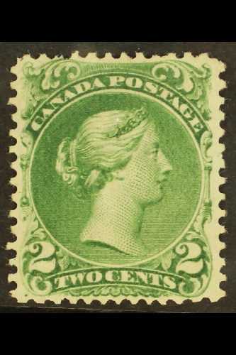 1868  2c Grass Green Large Queen, Ottawa Printing, SG 48, Fresh Unused. For More Images, Please Visit Http://www.sandafa - Other & Unclassified