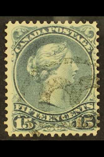 1868-71  15c Slate Large Queen, Perf 11½ X 12, SG 66, Neat "R" Cancel. For More Images, Please Visit Http://www.sandafay - Other & Unclassified