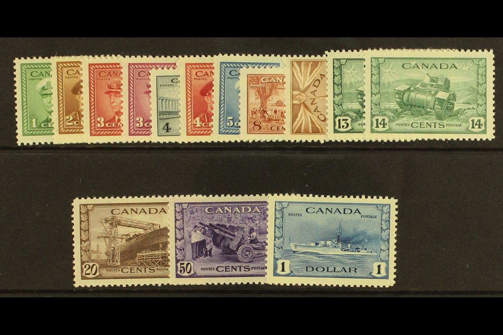 1942  War Effort Set Complete, SG 375/88, Very Fine Mint. (14 Stamps) For More Images, Please Visit Http://www.sandafayr - Other & Unclassified