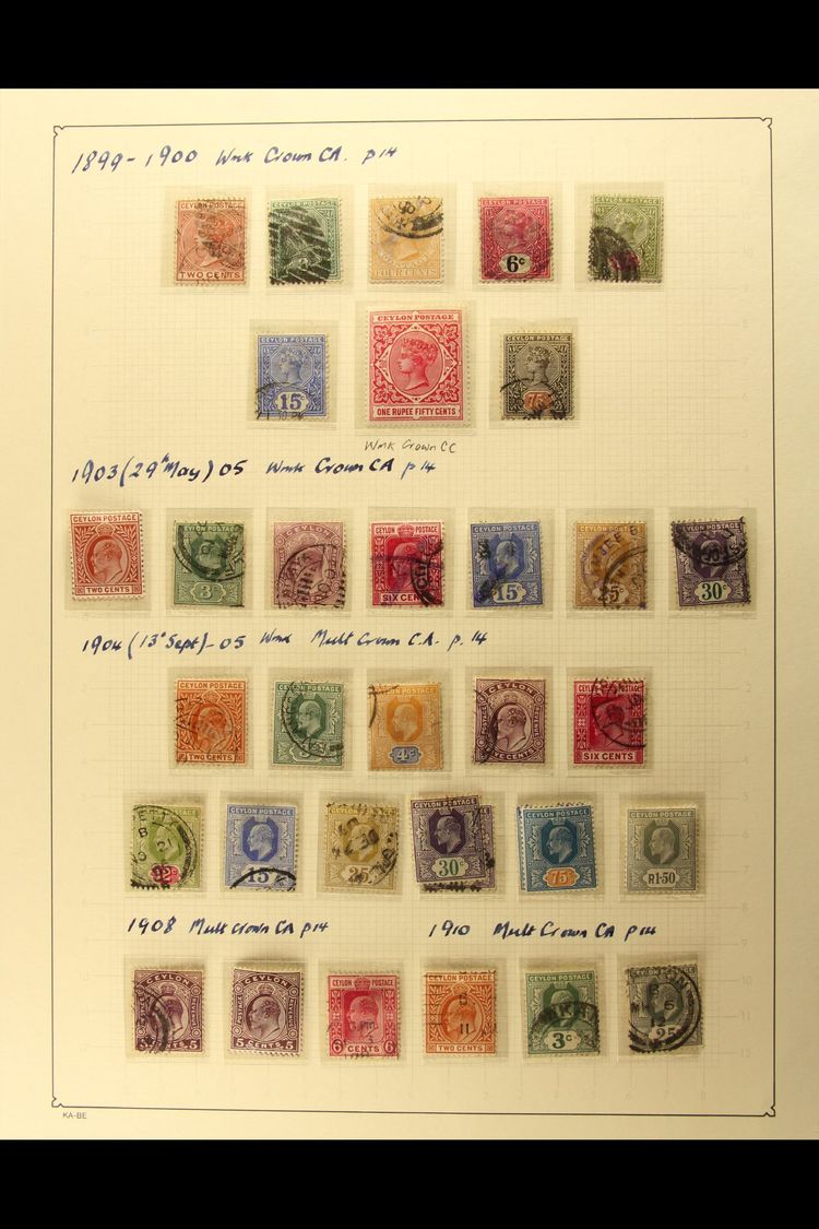 1899-1969 MINT AND USED COLLECTION  Written Up On Album Pages, Includes 1899-1900 Set To 75c Used Plus 1r50 Mint, 1903 U - Other & Unclassified