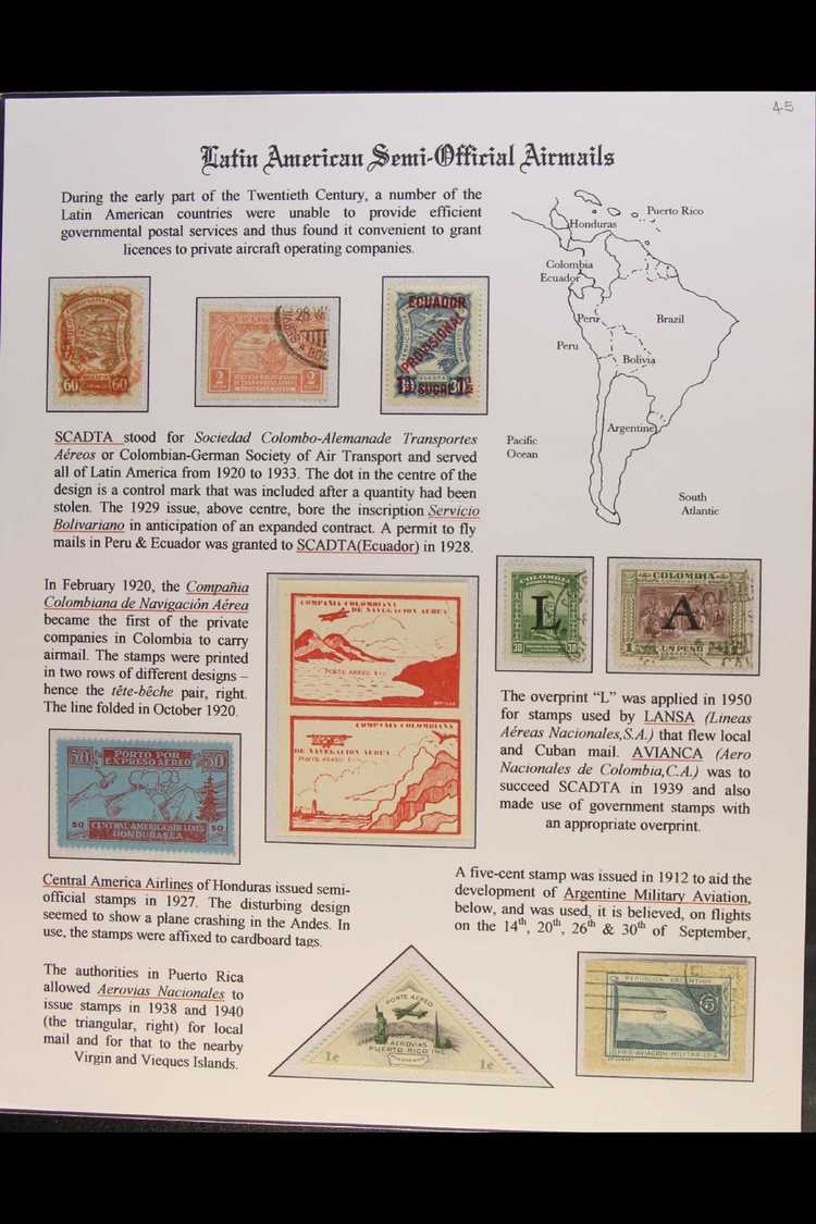 1859-1950 PRESENTATION COLLECTION  On Printed Pages, Includes 1859 1p Carmine Imperf Mint With Four Margins, 1861 2½c Bl - Other & Unclassified