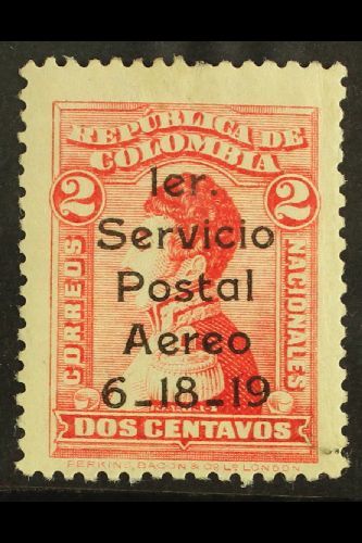 1919 FORGERY  2c Carmine Rose Opt'd Air Issue, As Scott C1, Unused "Spacefiller" Forgery. For More Images, Please Visit - Other & Unclassified