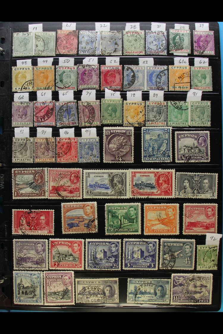 1880-1980 USED COLLECTION.  An ALL DIFFERENT Collection Presented On Double Sided Stock Pages In A File Folder, QV To KG - Other & Unclassified