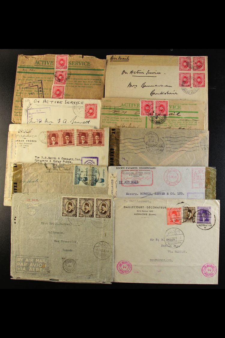 1939-1945 WWII CENSORED COVERS.  An Interesting Collection/accumulation Of Commercial Airmail Covers, Mostly Addressed T - Other & Unclassified